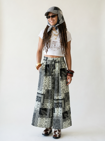 Free Spirit Printed Wide Leg Pants