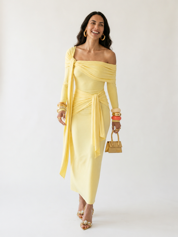 Worthy Spliced Bandage Maxi Dress