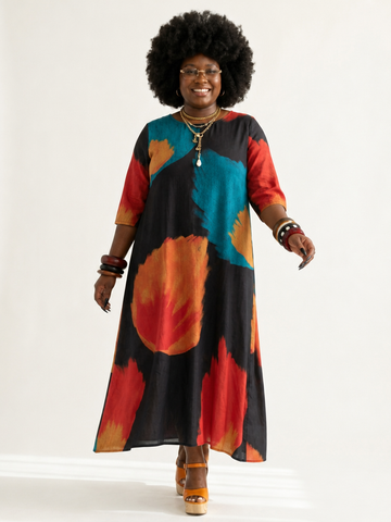 Wild Heart Printed Loose Maxi Dress