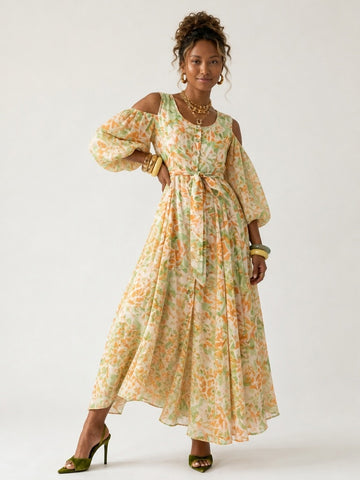 Wanderlust Flowy Floral Midi Dress