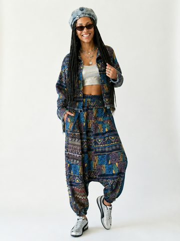Wild Heart Printed Denim Set
