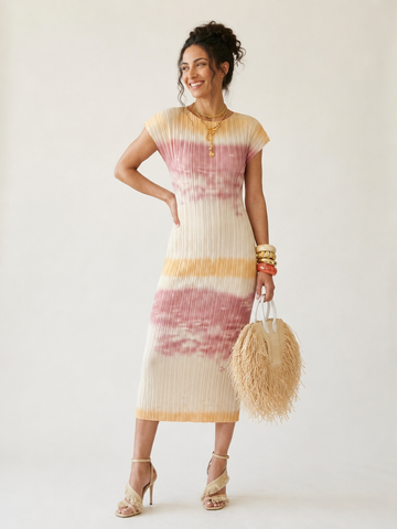 Free Spirit Pleated Ombre Maxi Dress