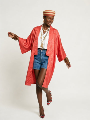Radiant Printed Long Kimono