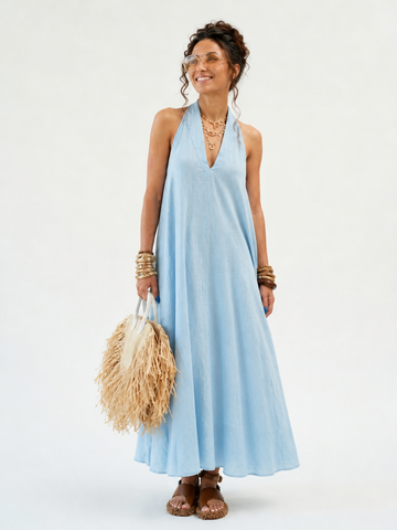 Wanderlust Flowy Halter Maxi Dress