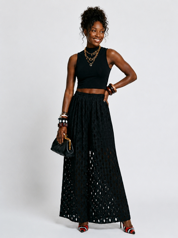 Audacious Hollow Out Wide Leg Pants