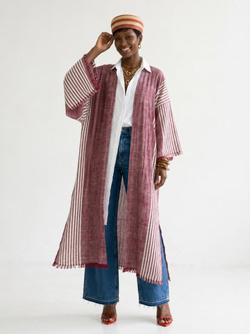 Wanderlust Striped Boho Kimono