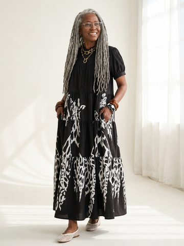 Sovereign Printed Tiered Maxi Dress