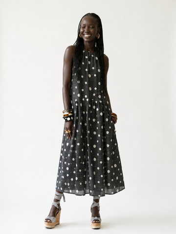 Liberated Dot Embroidered Maxi Dress