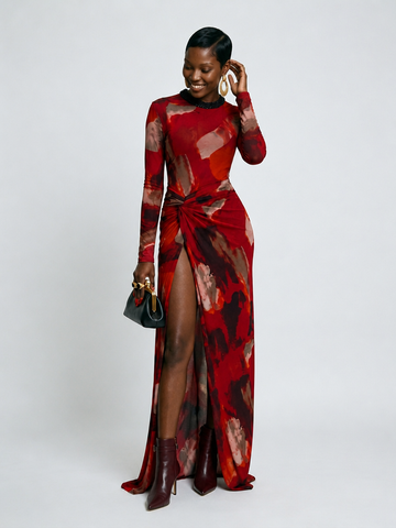 Unstoppable Knit Sheath Maxi Dress