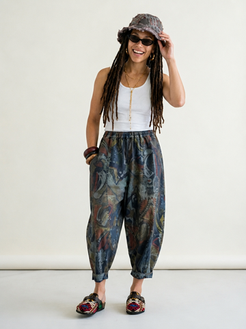 Maverick Printed Wide Leg Jeans