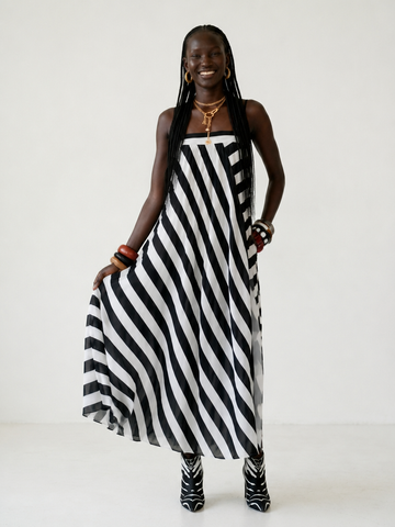 Sovereign Striped Slip Maxi Dress
