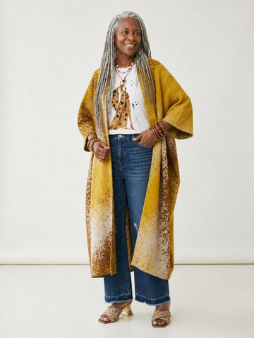 Free Spirit Knitted Distressed Kaftan