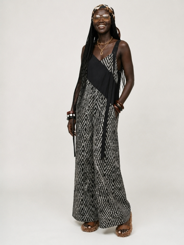 Unique Geometric Loose Jumpsuit