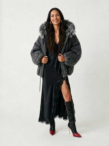 Grounded Oversized Faux Fur Coat