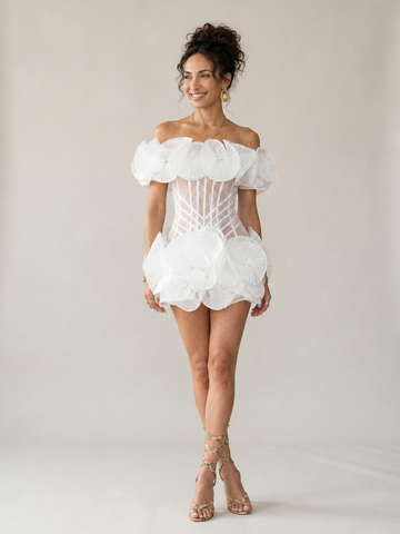 Worthy Off-Shoulder Ruffle Mini Dress