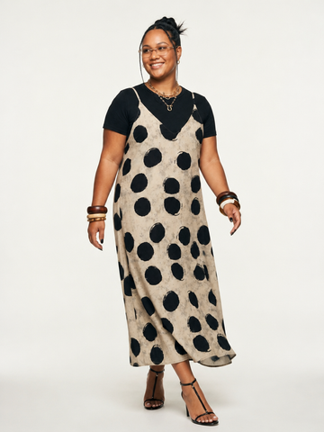 Liberated Dot Print Maxi Dress