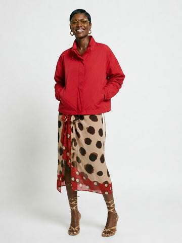 Grounded Cropped Drawstring Jacket