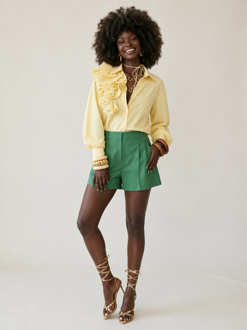 Audacious Ruffled Button-Up Shirt
