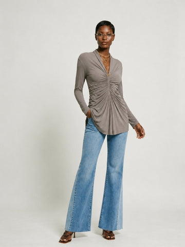 Grounded Ruched Slim Top
