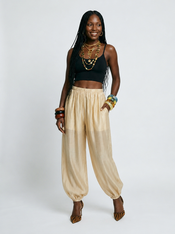 Radiant Loose Silk Trousers
