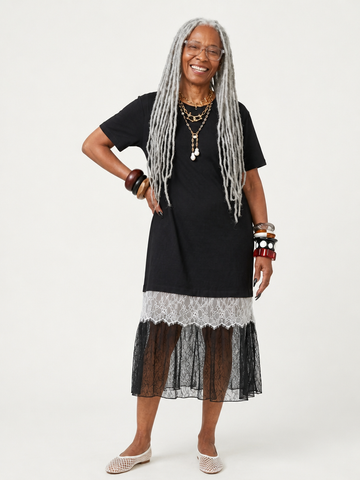 Boundless Lace Panel Maxi Dress
