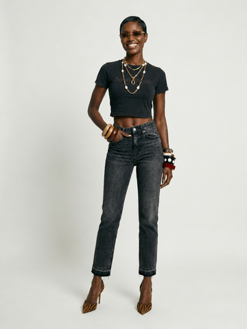 Confident Distressed Black Denim Jeans