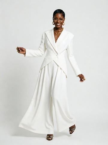 Confident Irregular Hem Blazer