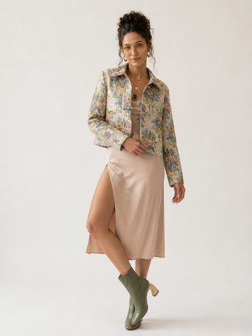 Wanderlust Floral Cropped Jacket
