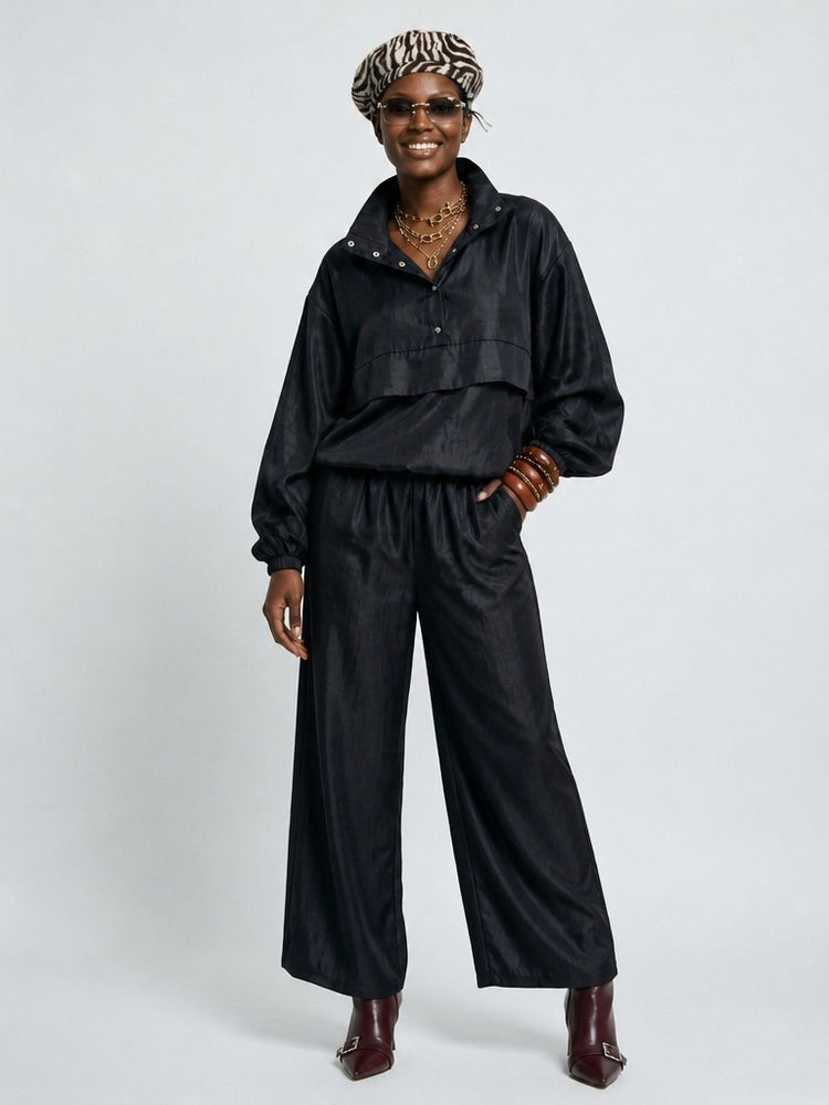 Elegant Satin Loose Loungewear Set