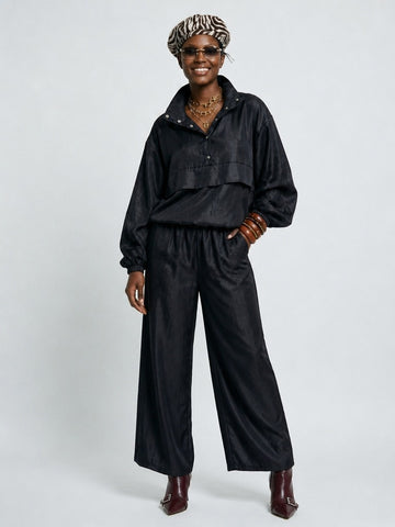 Elegant Satin Loose Loungewear Set