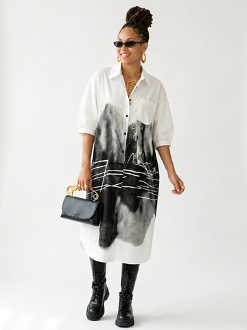 Limitless Printed Loose Shirt Dress