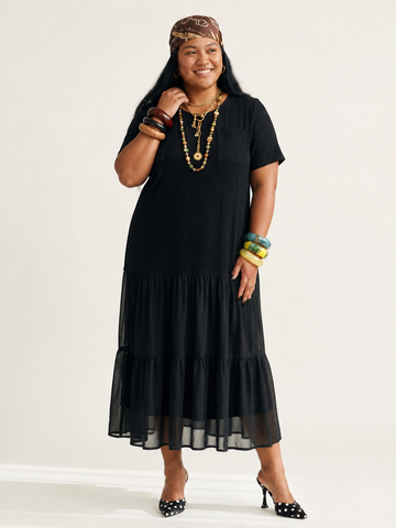 Liberated Patchwork Flowy Maxi Dress