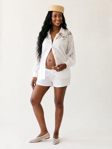 Radiant Embroidered Cotton Loose Blouse