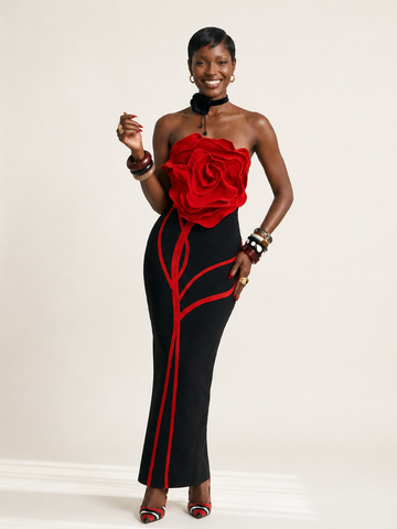 Fierce Strapless Bandage Maxi Dress