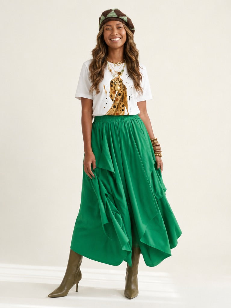 Free Spirit Pleated A-Line Skirt