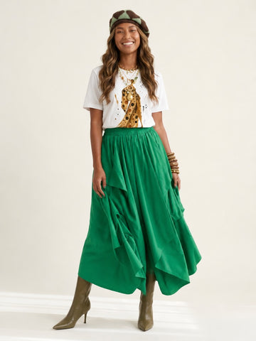 Free Spirit Pleated A-Line Skirt