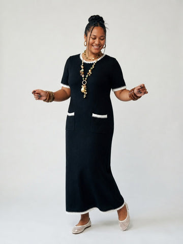 Grounded Knit Loose Maxi Dress