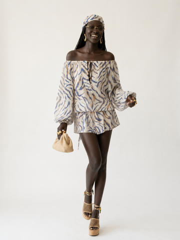 Limitless Striped Off-Shoulder Mini Dress