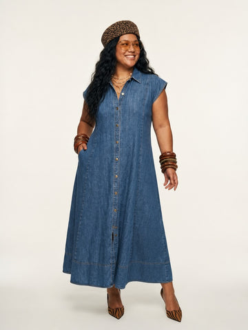 Wanderlust Denim Maxi Dress