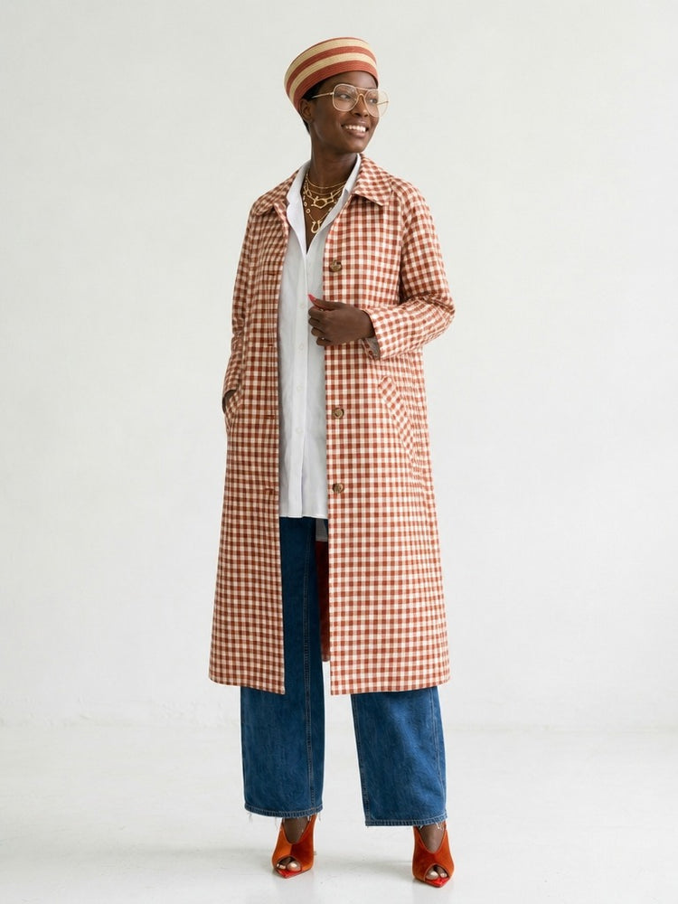 Adventurous Plaid Long Trench