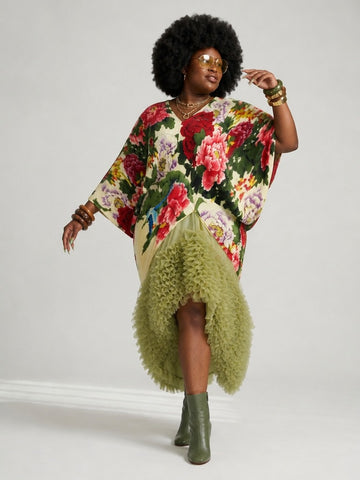 Adventurous Pleated Ruffled Kaftan
