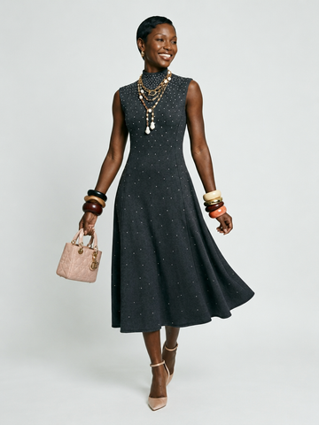 Elegant Sleeveless Sequined Maxi Dress