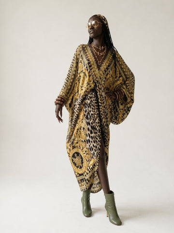 Fierce V-Neck Printed Kaftan