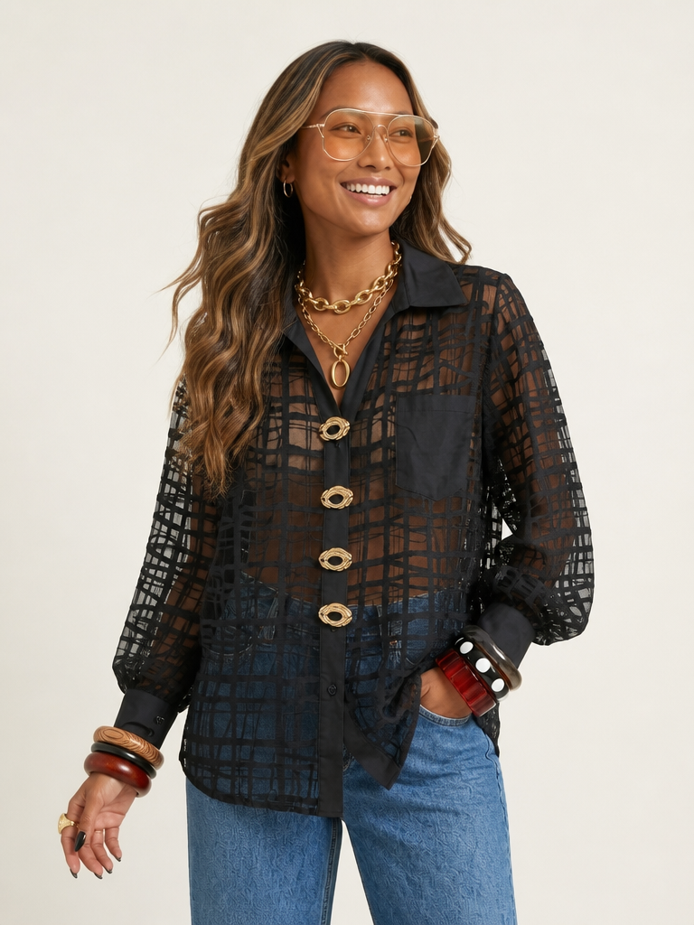 Final Sale Plaid Blouse