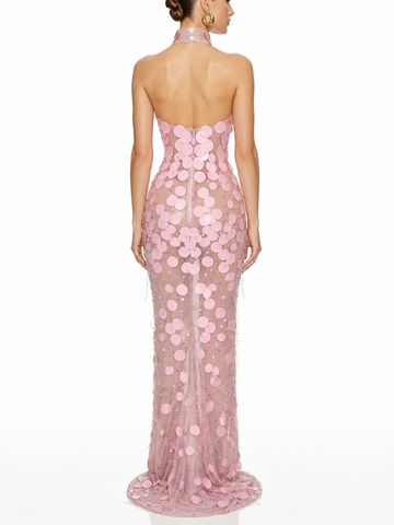 Rosewater Sequin Gown