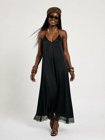 Free Spirit Flowy Halter Maxi Dress