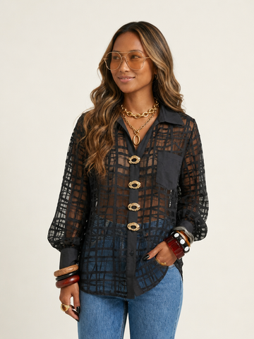 Final Sale Plaid Blouse