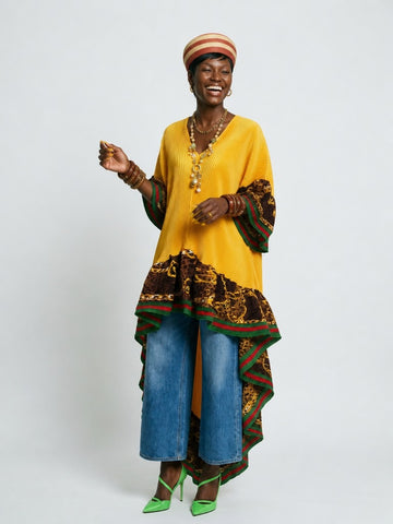 Radiant Pleated Boho Kaftan