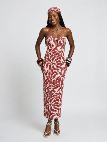 Radiant Floral Print Maxi Dress