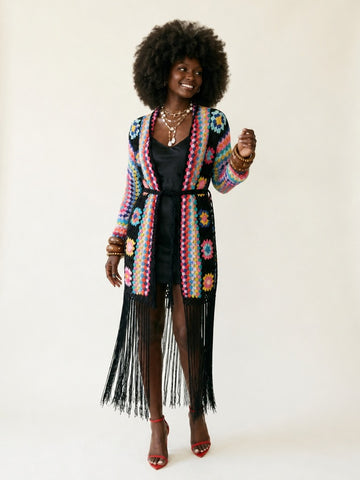 Wild Heart Crochet Fringe Kimono